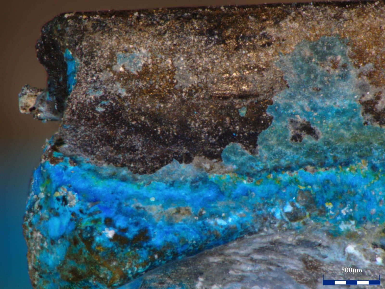 Corrosion product on Nickel Coated Brass