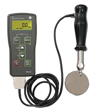 GE MIC 10 portable hardness tester with UCI probe