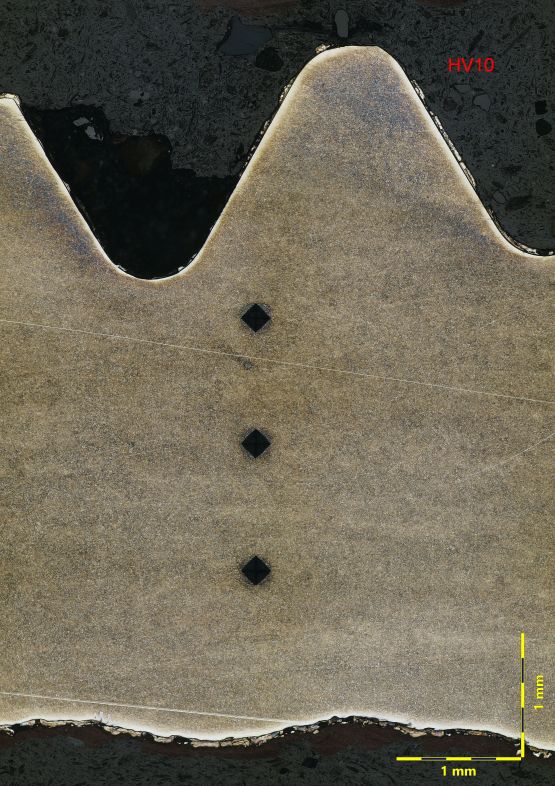 Metallography with HV10 indentations