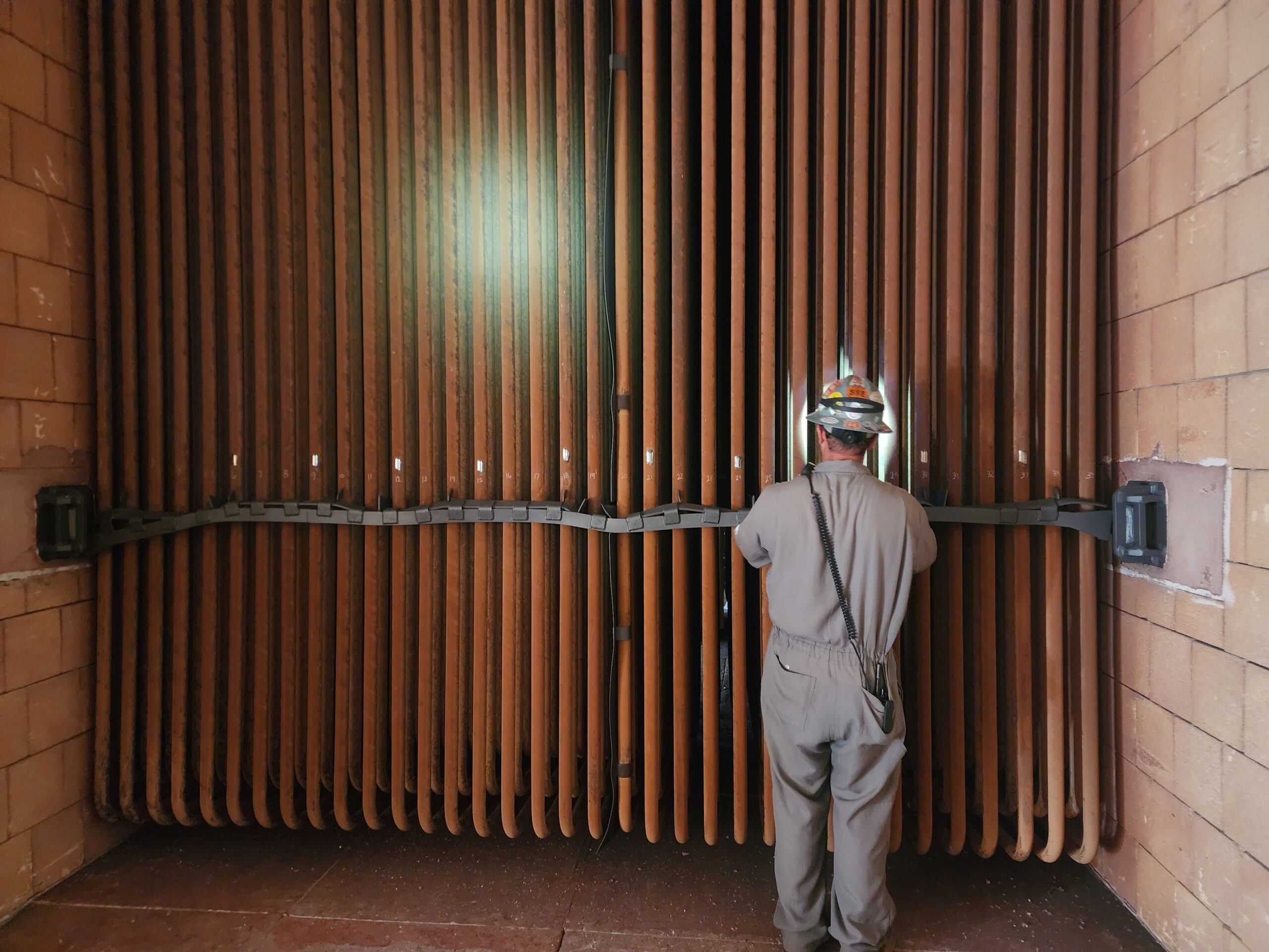 PMI examining boiler tube condition