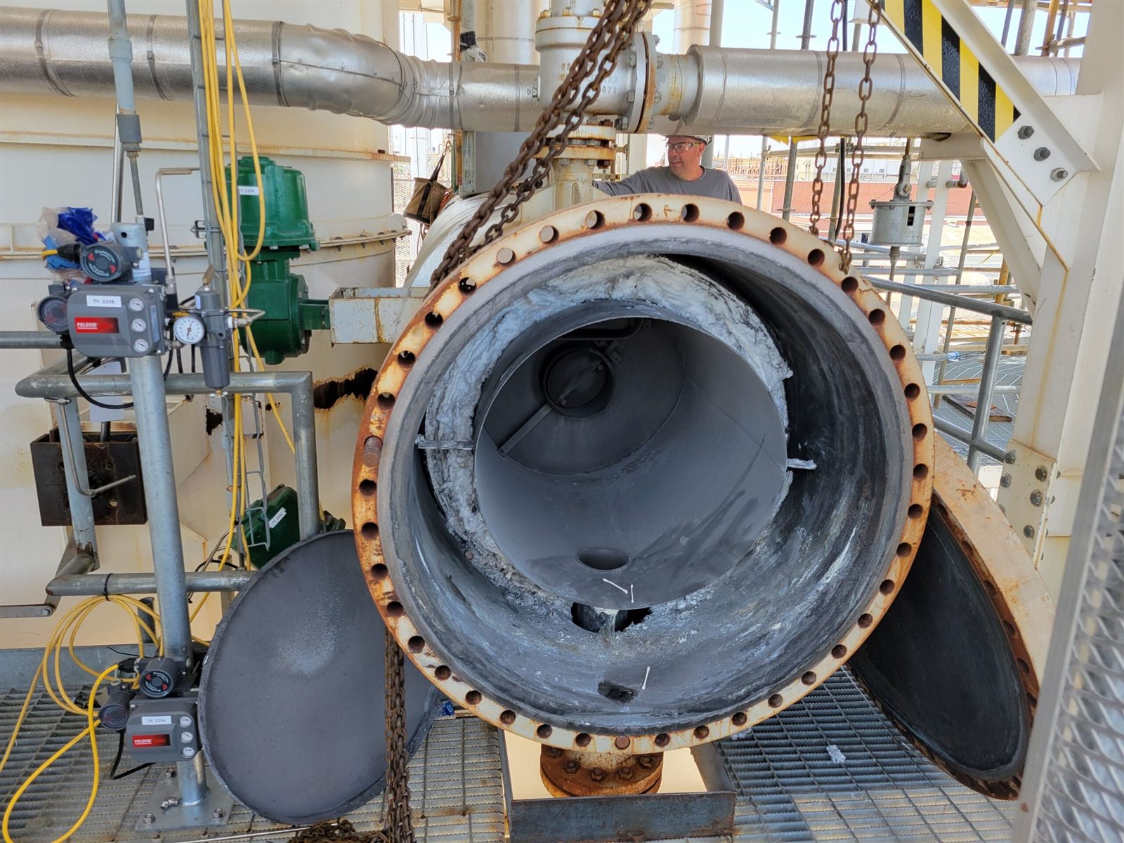 In-situ field metallography on a heat exchanger